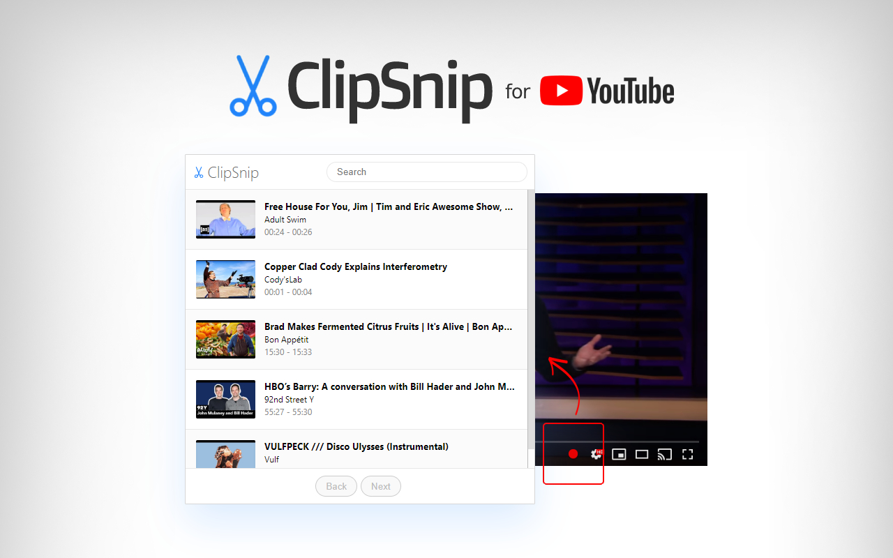 ClipSnip for YouTube™ chrome谷歌浏览器插件_扩展第1张截图