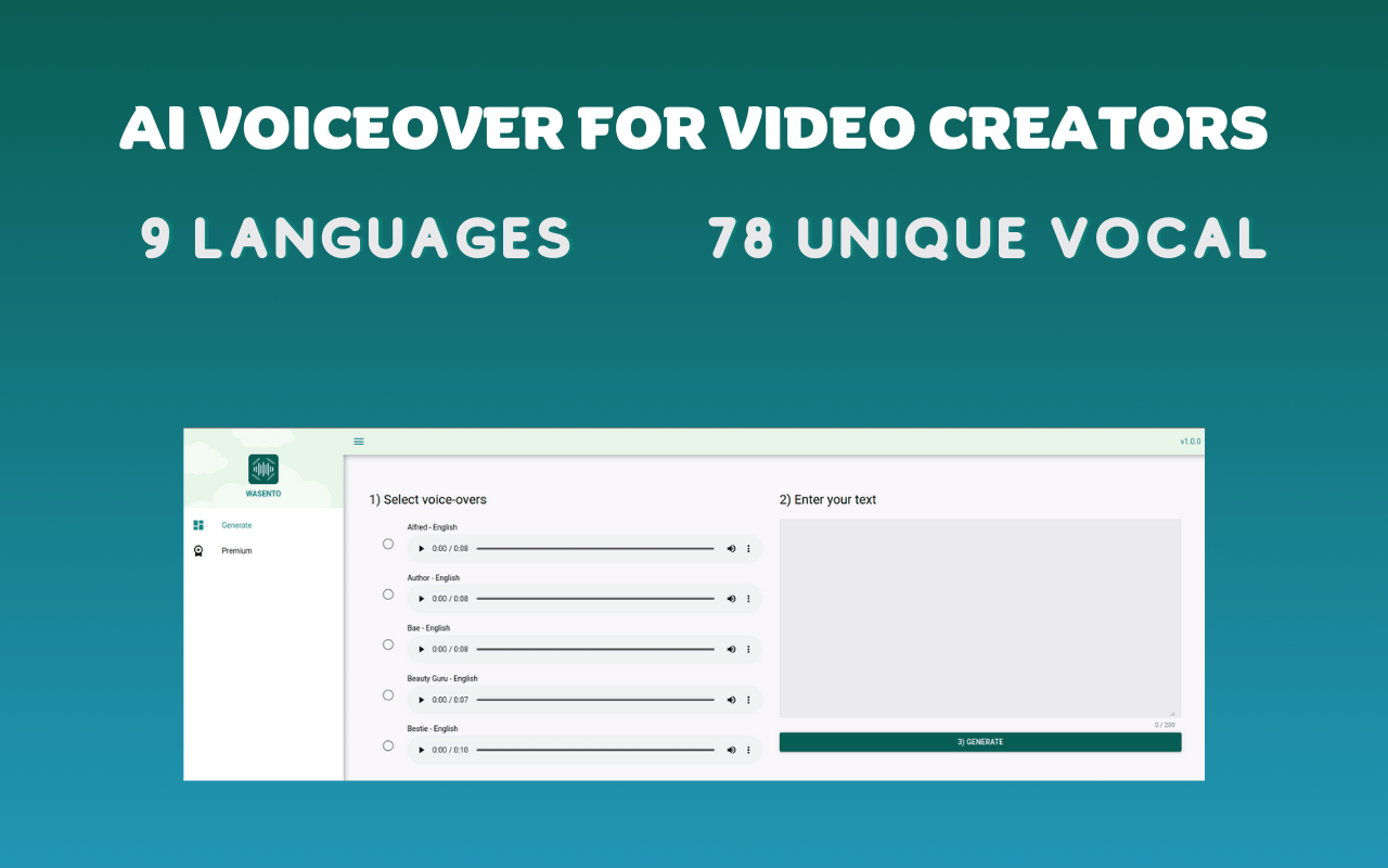 AI Voiceover for Video Creators chrome谷歌浏览器插件_扩展第1张截图
