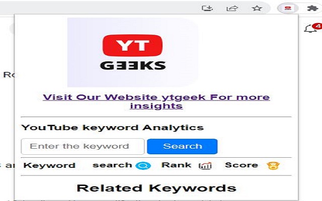 YTGeeks keyword Analytics chrome谷歌浏览器插件_扩展第2张截图