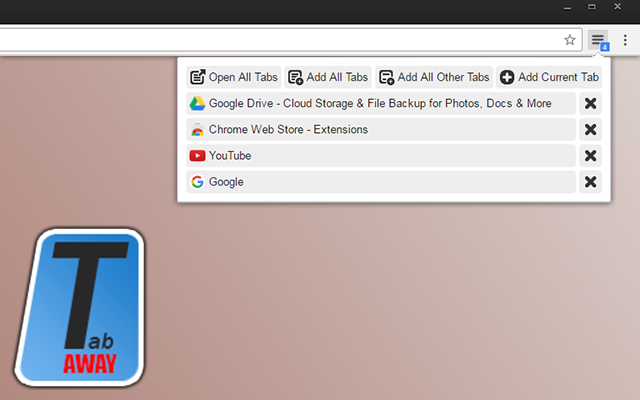 Tab Away chrome谷歌浏览器插件_扩展第2张截图