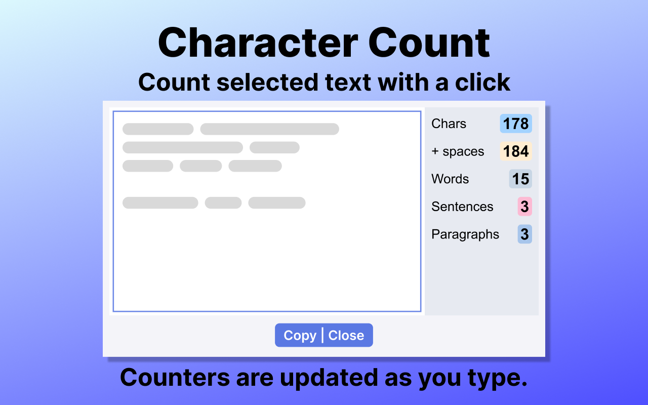 Character Count chrome谷歌浏览器插件_扩展第1张截图