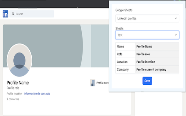 Linkedin to Google Sheets chrome谷歌浏览器插件_扩展第2张截图