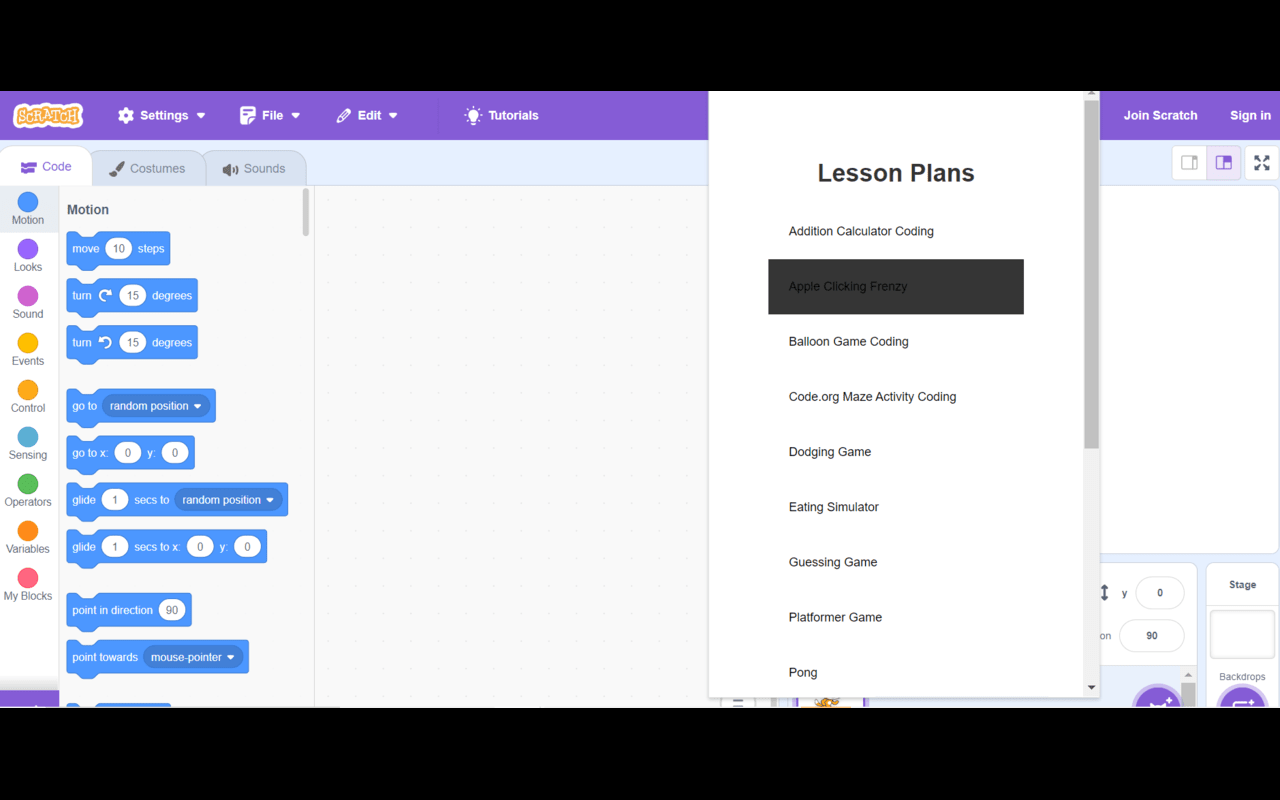 Scratch Lesson Plans chrome谷歌浏览器插件_扩展第1张截图