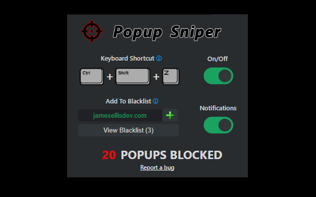 Popup Sniper chrome谷歌浏览器插件_扩展第1张截图