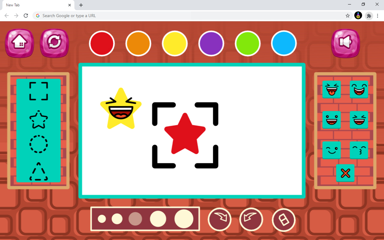 Cute Shapes Paint Game chrome谷歌浏览器插件_扩展第1张截图