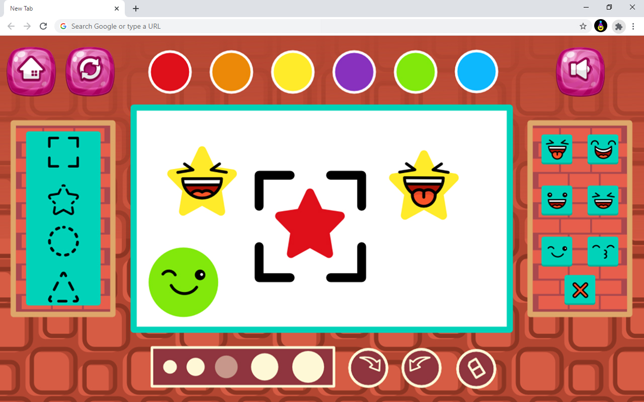 Cute Shapes Paint Game chrome谷歌浏览器插件_扩展第3张截图
