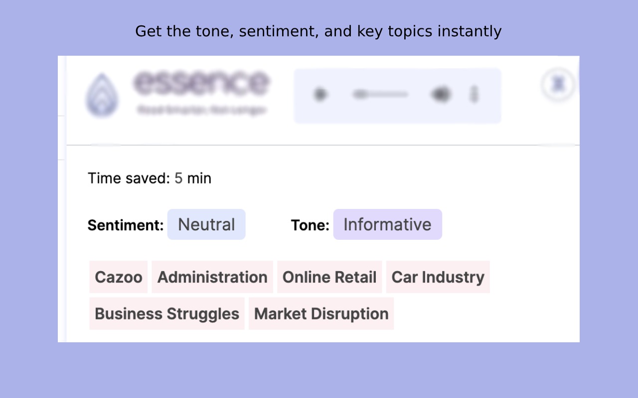Essence - Read smarter chrome谷歌浏览器插件_扩展第1张截图