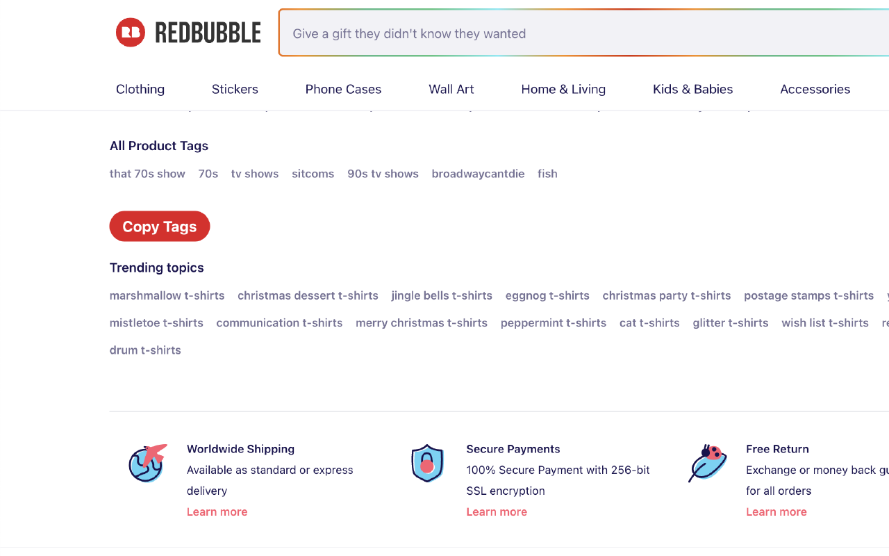 Redbubble Tag Grabber chrome谷歌浏览器插件_扩展第1张截图