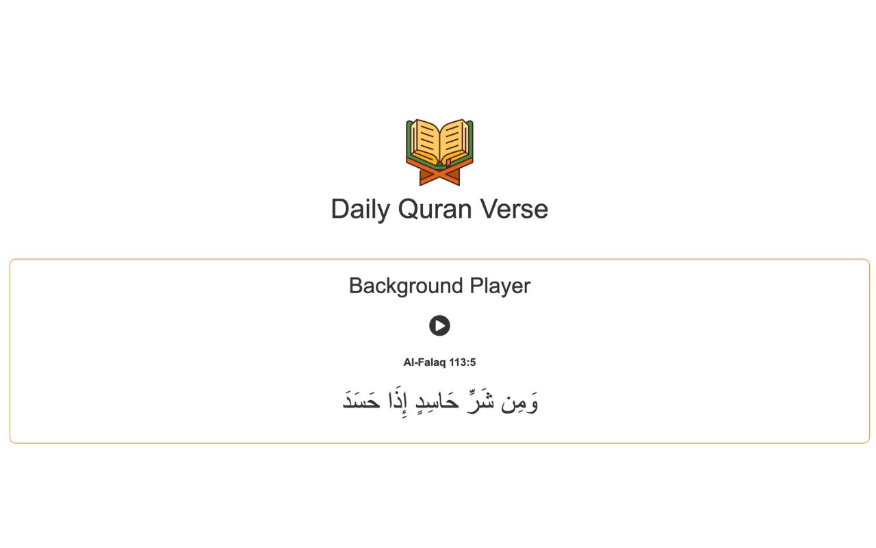 Daily Quran Verse chrome谷歌浏览器插件_扩展第2张截图