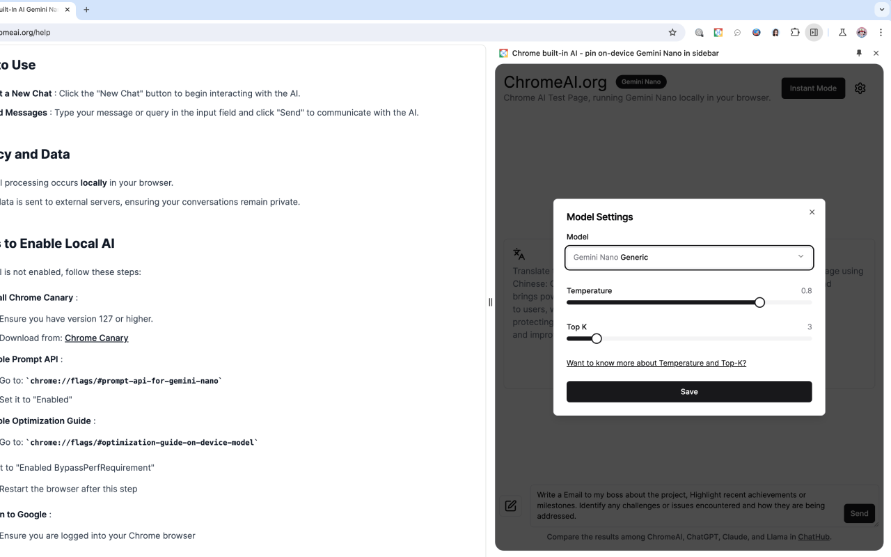 Chrome built-in AI - pin on-device Gemini Nano in sidebar chrome谷歌浏览器插件_扩展第4张截图