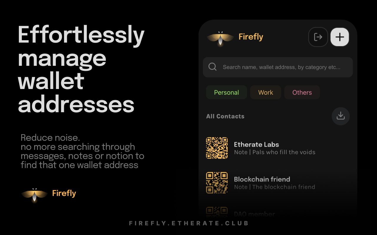 Firefly Walletbook: Save & Share Web3 Address chrome谷歌浏览器插件_扩展第1张截图