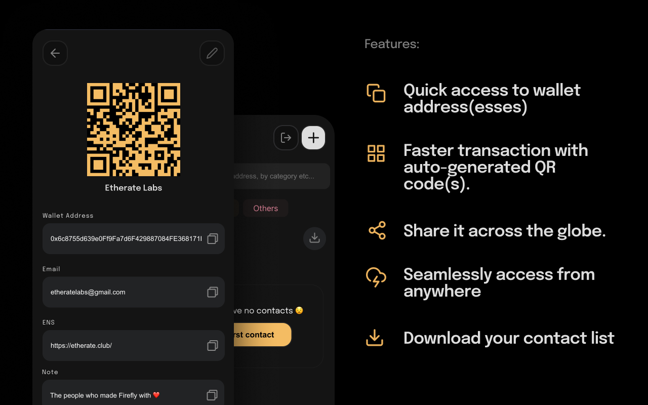 Firefly Walletbook: Save & Share Web3 Address chrome谷歌浏览器插件_扩展第2张截图