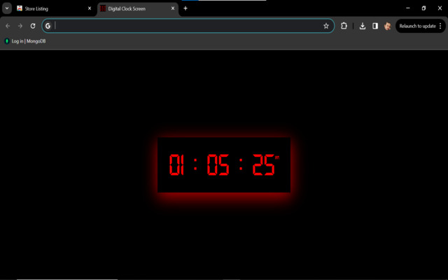Digital Clock Screen chrome谷歌浏览器插件_扩展第1张截图