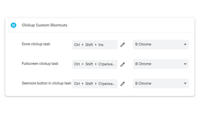Clickup Custom Shortcuts chrome谷歌浏览器插件_扩展第1张截图