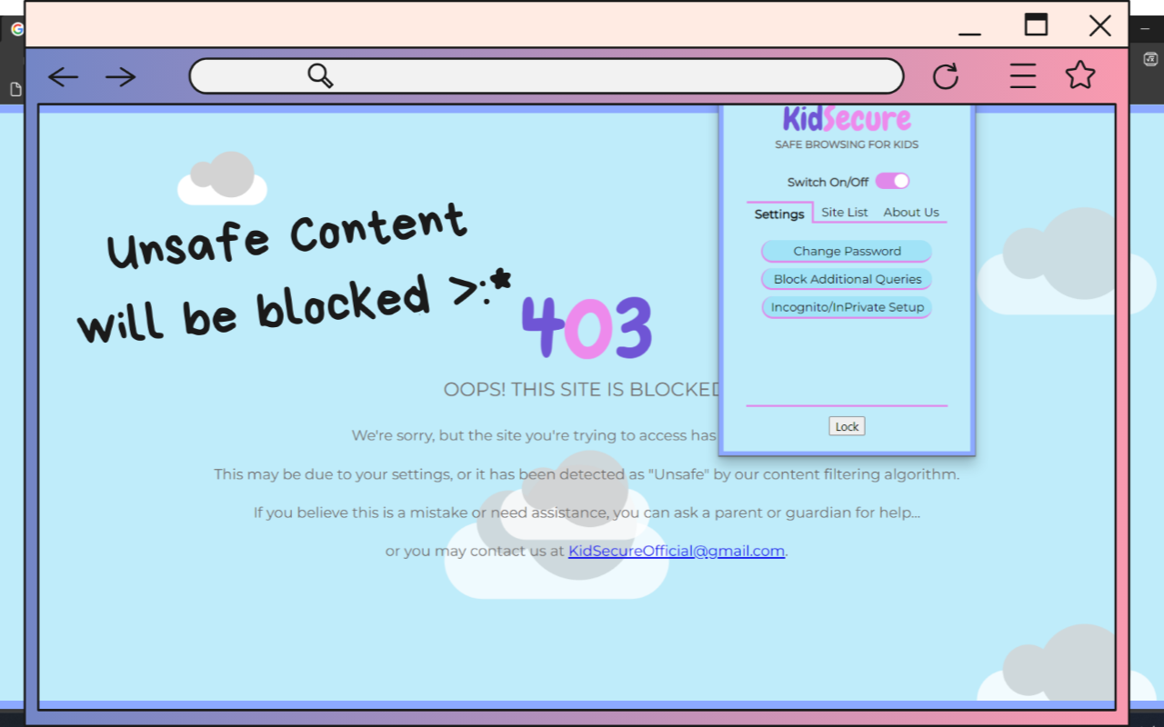 KidSecure chrome谷歌浏览器插件_扩展第1张截图