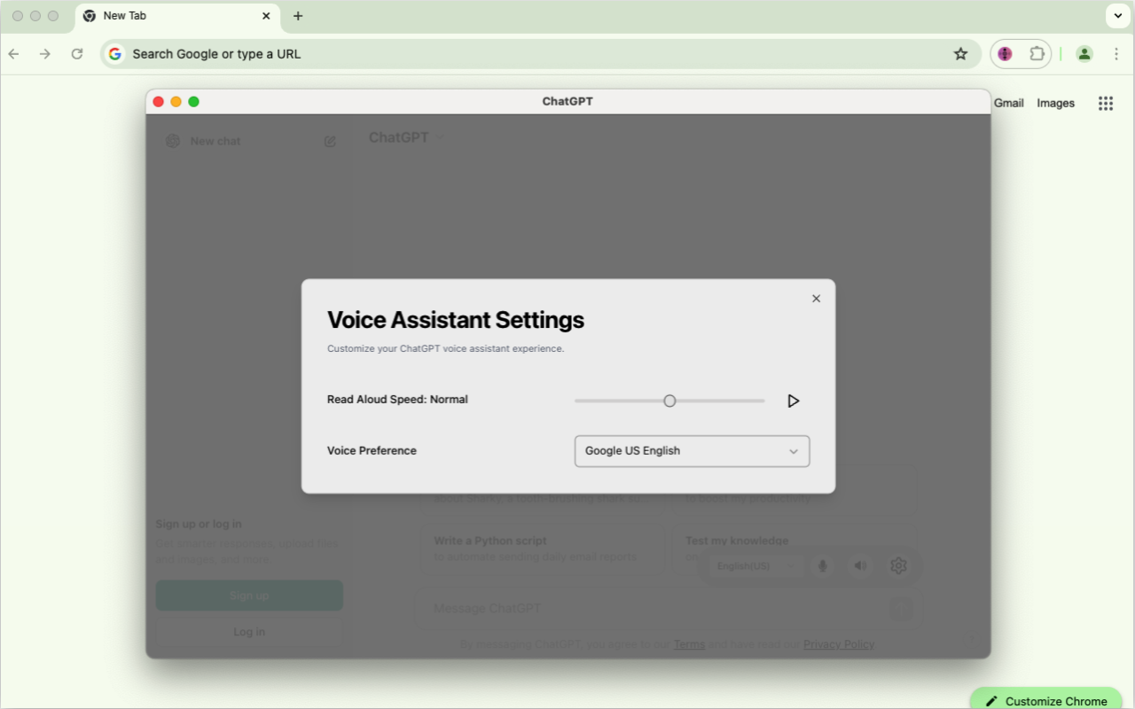 ChatGPT语音助手 chrome谷歌浏览器插件_扩展第3张截图