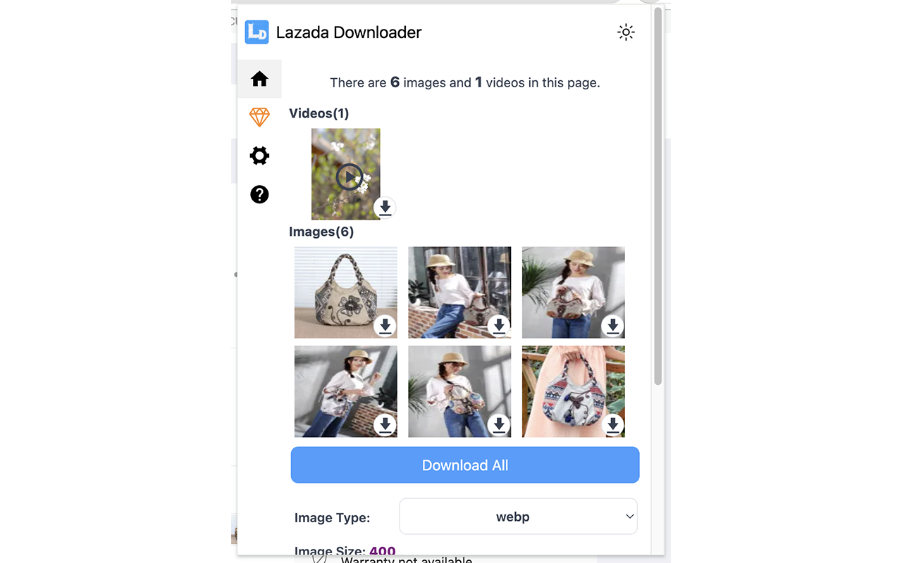 Lazada™ Downloader | Download images & videos chrome谷歌浏览器插件_扩展第4张截图