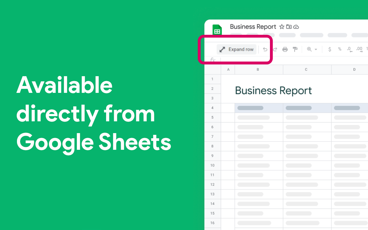 Expand a Row in Sheets chrome谷歌浏览器插件_扩展第2张截图