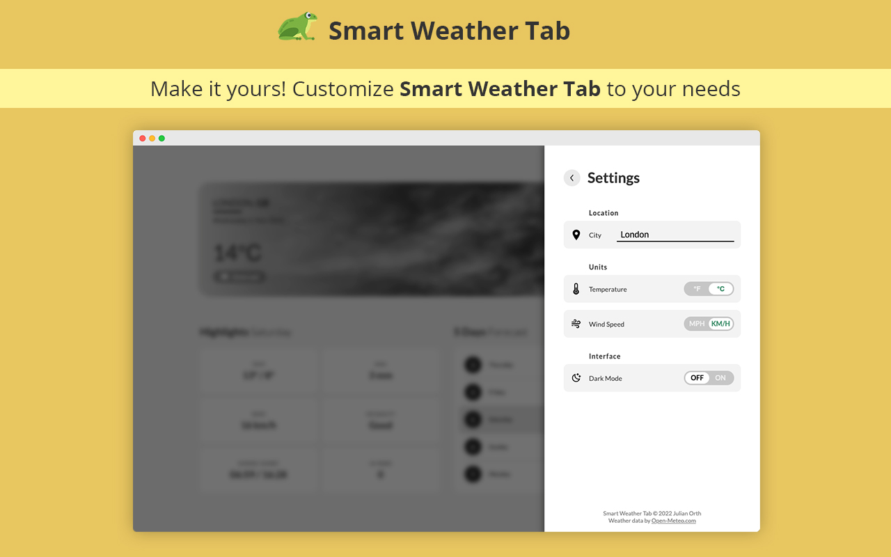 Smart Weather Tab chrome谷歌浏览器插件_扩展第4张截图