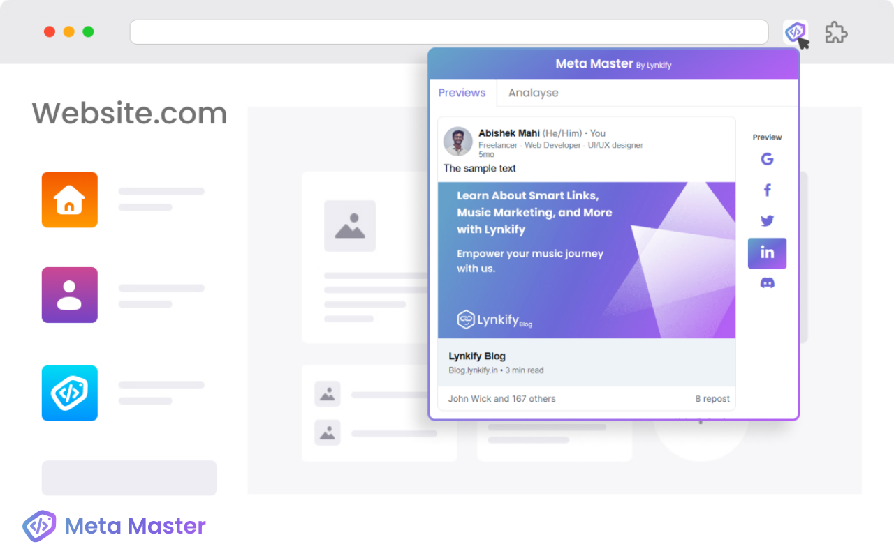 Meta Master by Lynkify chrome谷歌浏览器插件_扩展第2张截图