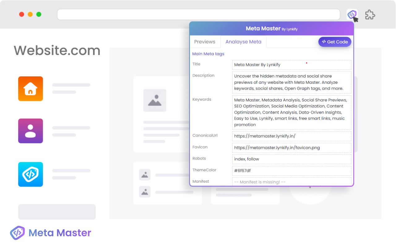 Meta Master by Lynkify chrome谷歌浏览器插件_扩展第3张截图