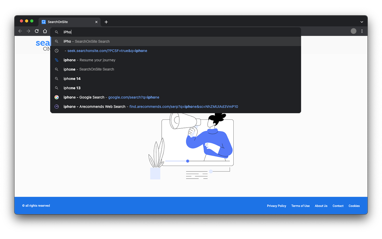 SearchOnSite chrome谷歌浏览器插件_扩展第2张截图