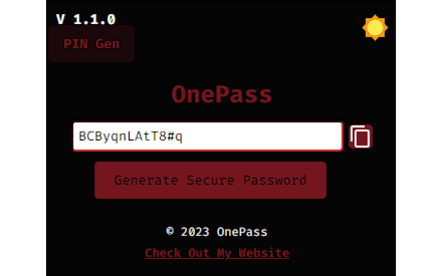 OnePass - Password & Pin Generator chrome谷歌浏览器插件_扩展第2张截图