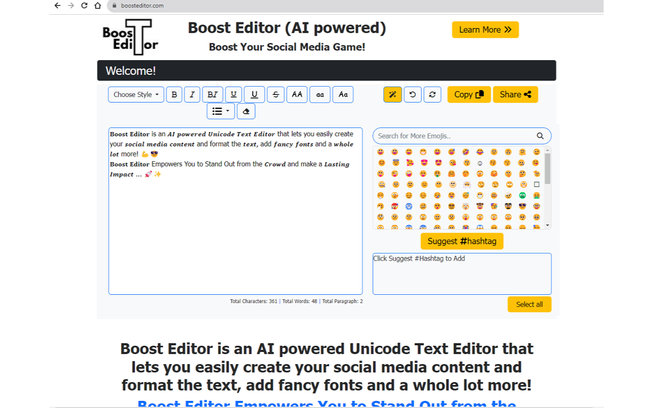Boost Editor -Right Click in SM Post Text Box chrome谷歌浏览器插件_扩展第2张截图