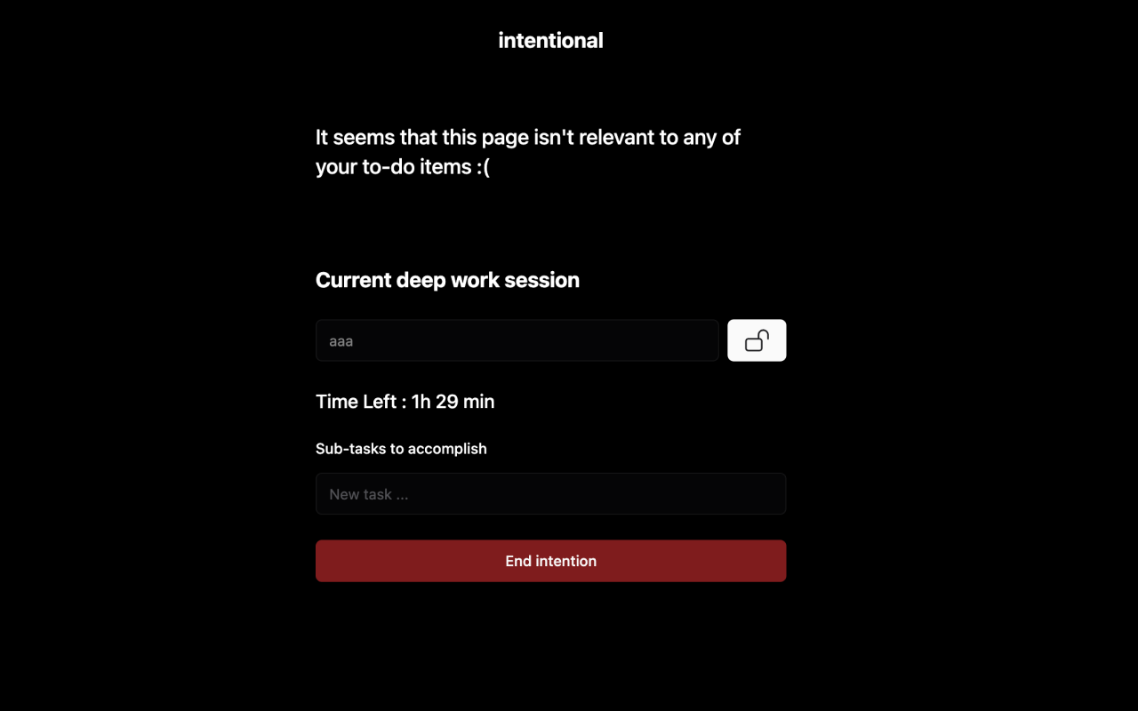 Intentional chrome谷歌浏览器插件_扩展第1张截图