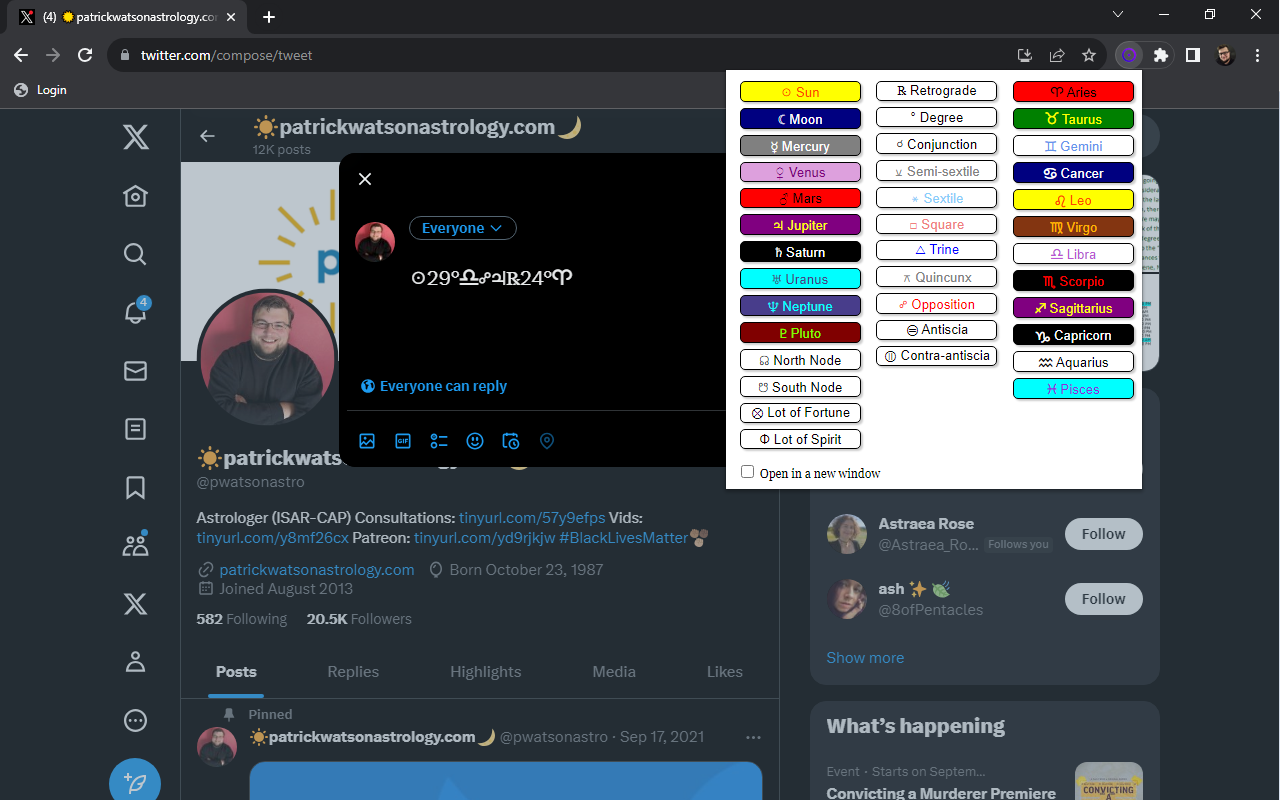 AstroGlyph chrome谷歌浏览器插件_扩展第5张截图