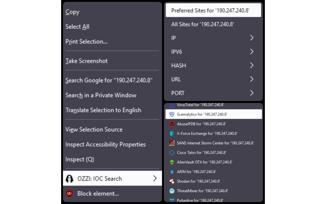 OZZI: IOC Search chrome谷歌浏览器插件_扩展第2张截图