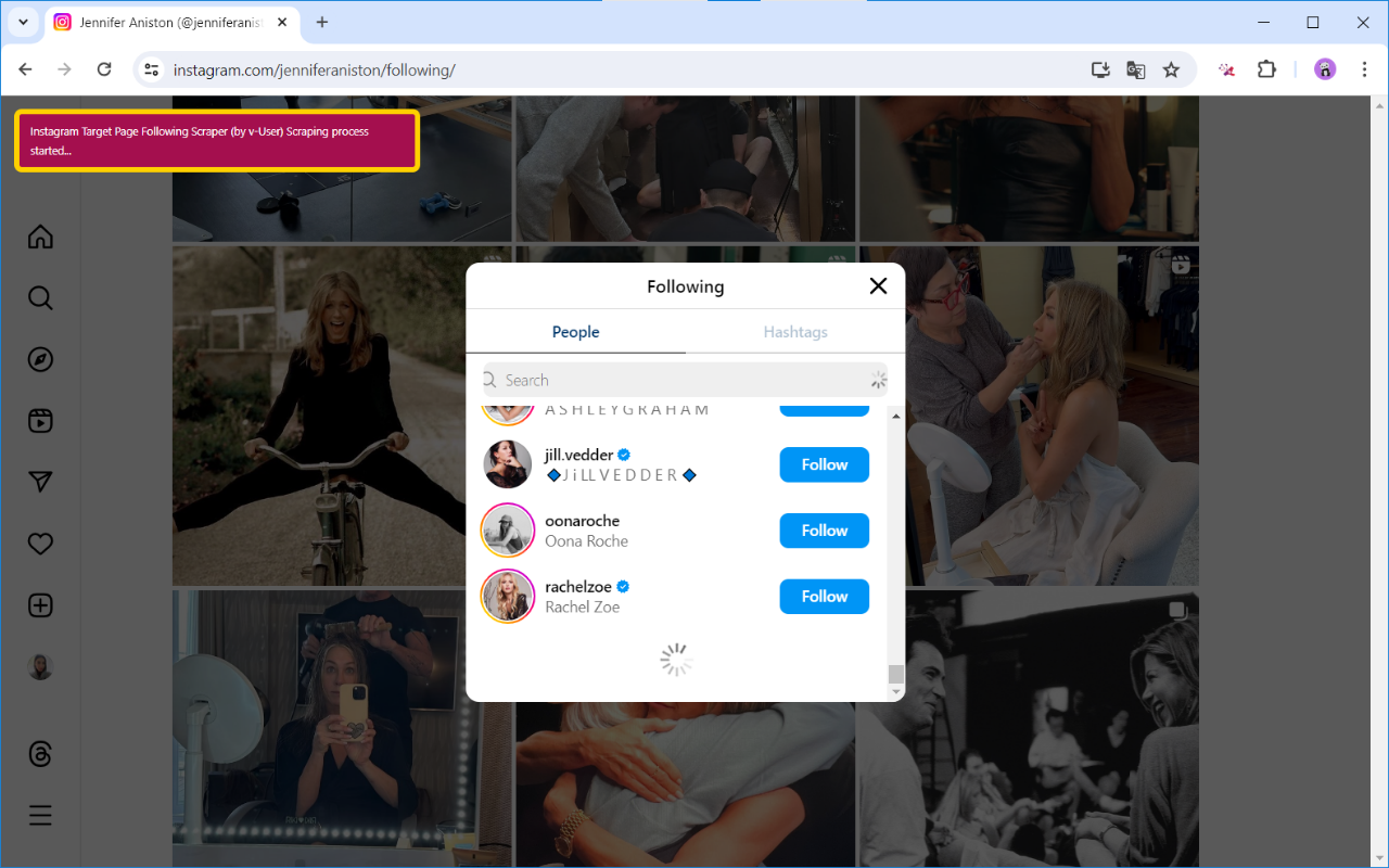 Instagram Following Scraper (by v-User) chrome谷歌浏览器插件_扩展第1张截图