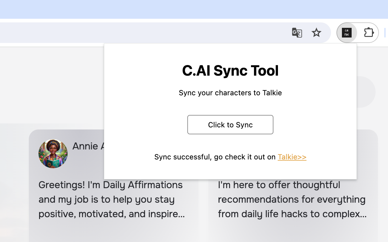 C.AI Sync Tool chrome谷歌浏览器插件_扩展第1张截图