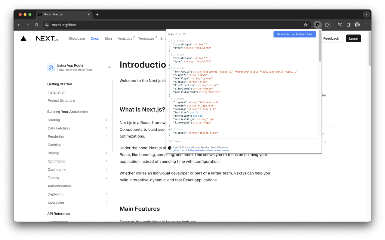 NextJS 13+ App Router Bundled Data Observer chrome谷歌浏览器插件_扩展第4张截图