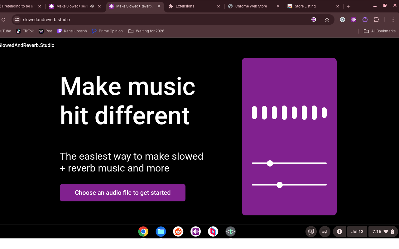 Slowed + Reverb Dark Mode chrome谷歌浏览器插件_扩展第1张截图