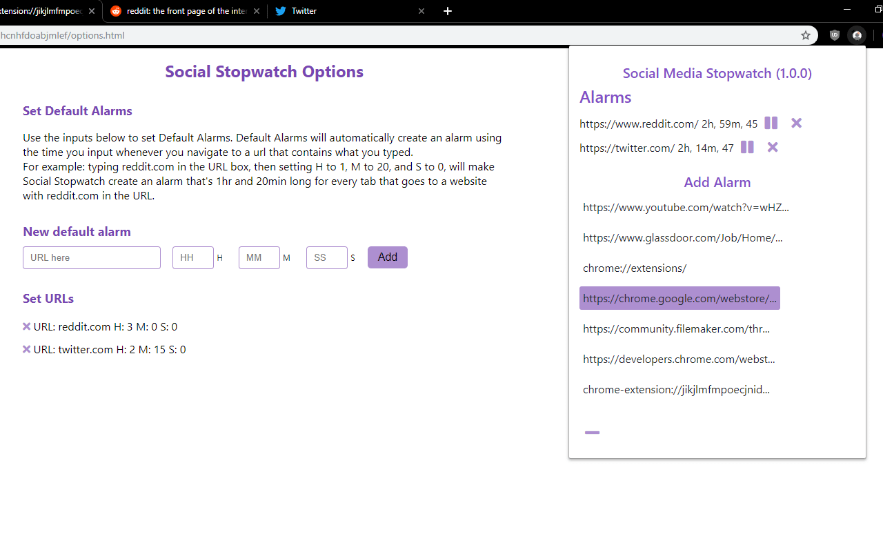 Social Media Stopwatch chrome谷歌浏览器插件_扩展第1张截图