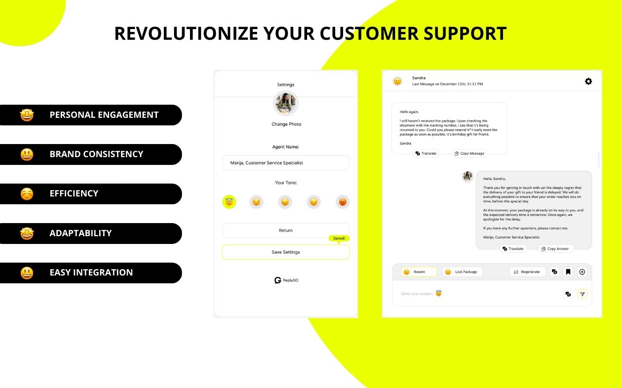 ReplyGO - AI for customer service chrome谷歌浏览器插件_扩展第2张截图