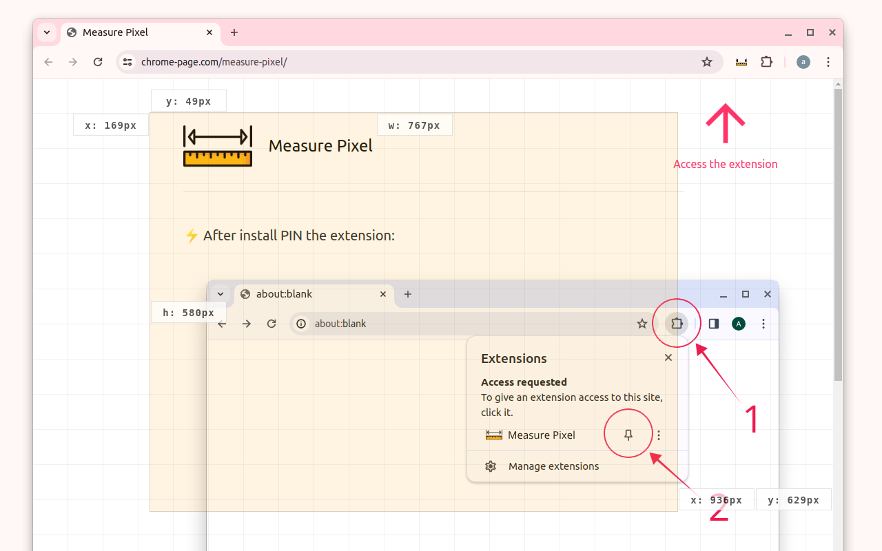 Measure Pixel chrome谷歌浏览器插件_扩展第1张截图