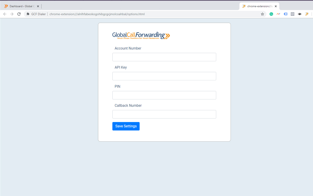 GCF Dialer chrome谷歌浏览器插件_扩展第1张截图