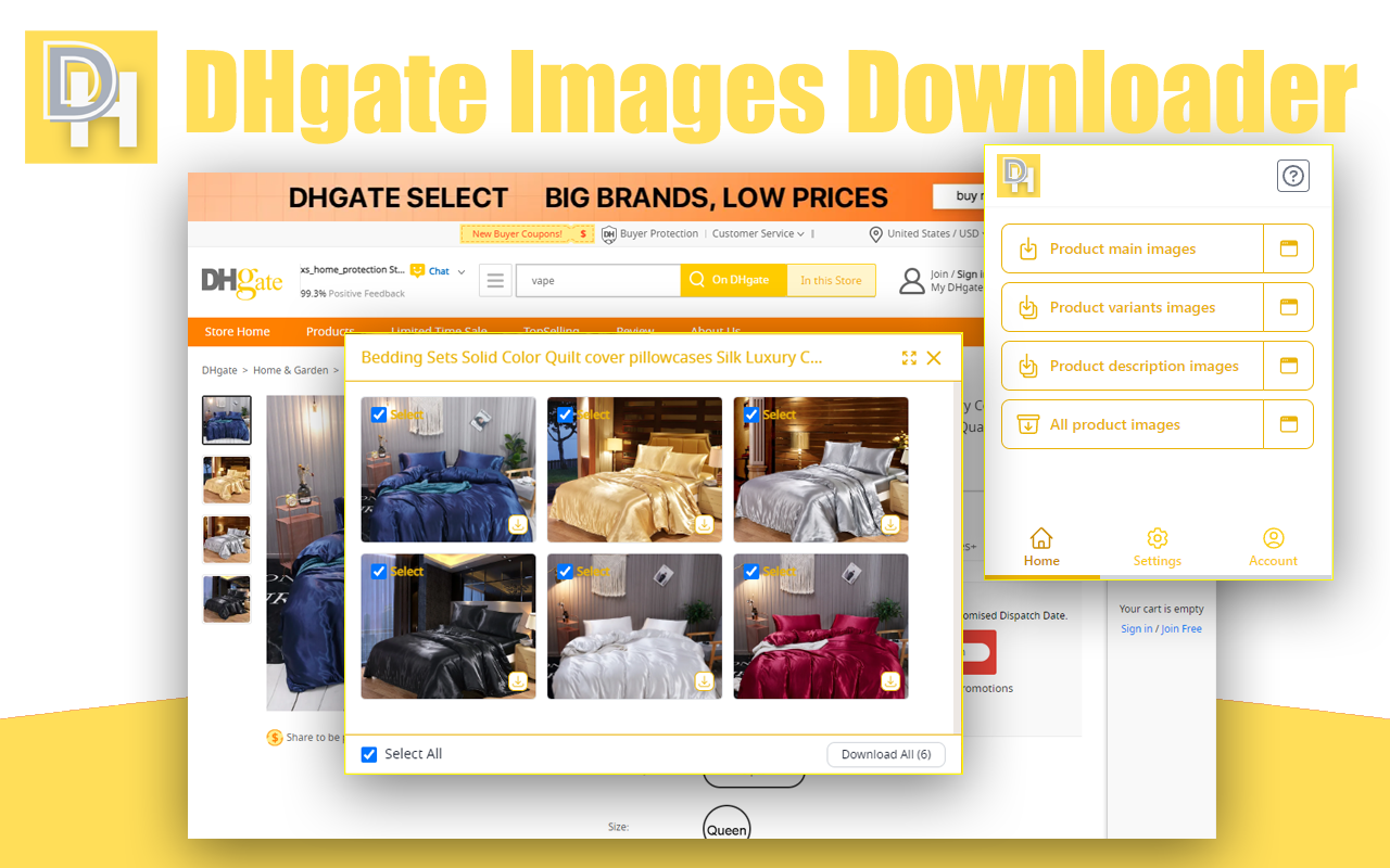 DHgate images downloader chrome谷歌浏览器插件_扩展第1张截图
