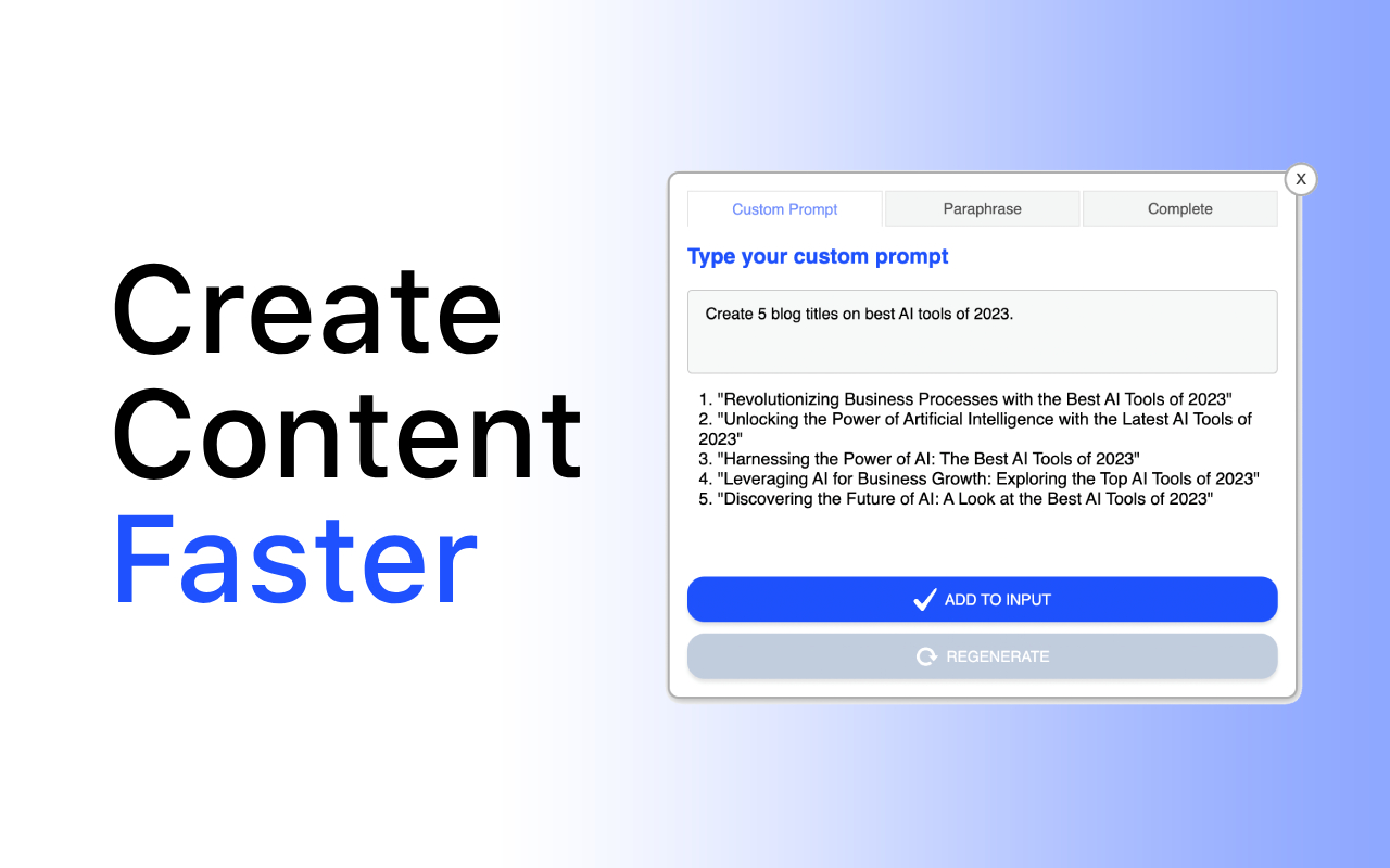 Magic Inputs: Generate AI Content on Webpages chrome谷歌浏览器插件_扩展第4张截图