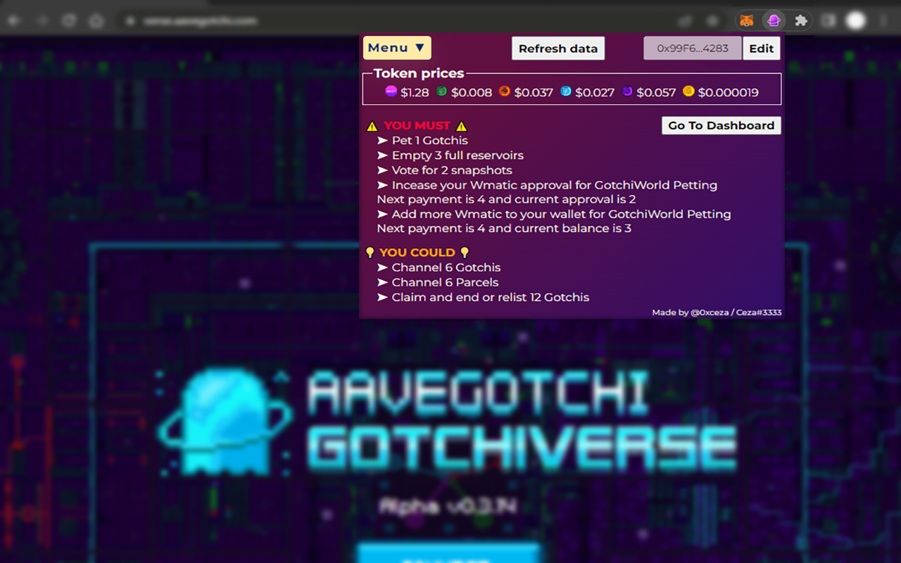 The Aavegotchi Compaanion chrome谷歌浏览器插件_扩展第4张截图