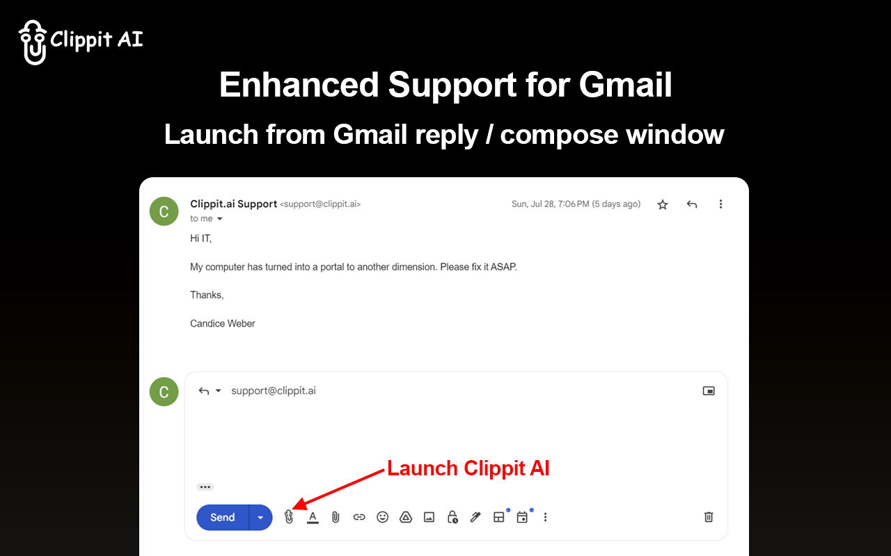 Clippit AI - AI Email Writer chrome谷歌浏览器插件_扩展第3张截图