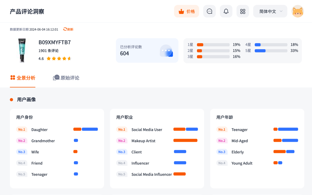 Nox VOC - AI Review Analysis chrome谷歌浏览器插件_扩展第2张截图