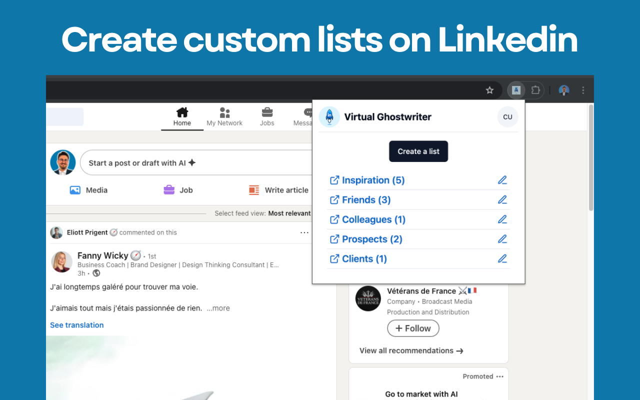 Virtual Ghostwriter - Personalize Your LinkedIn Feed chrome谷歌浏览器插件_扩展第1张截图