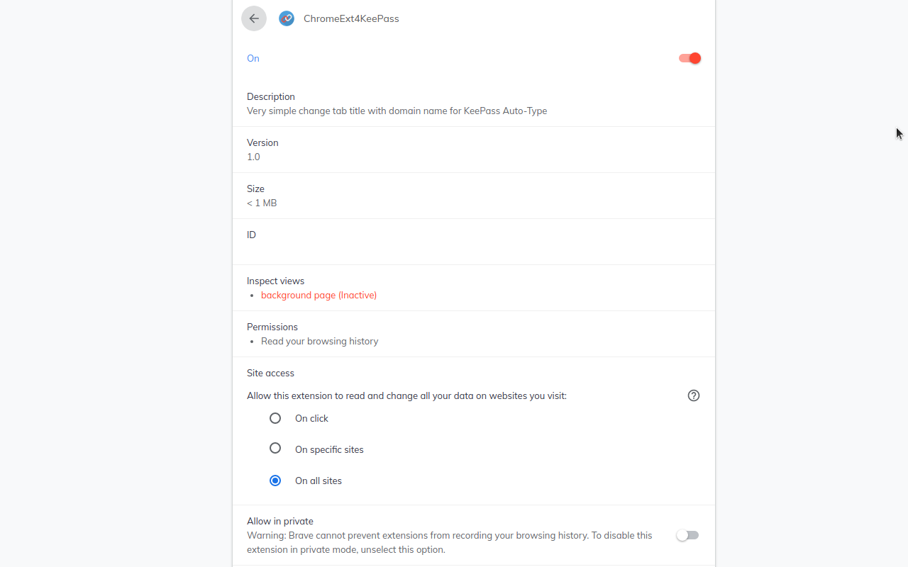 ChromeExt4KeePass chrome谷歌浏览器插件_扩展第1张截图