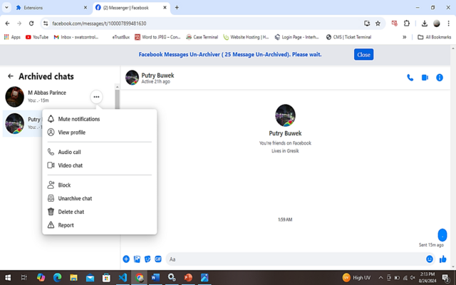 Delete Facebook Messages chrome谷歌浏览器插件_扩展第1张截图