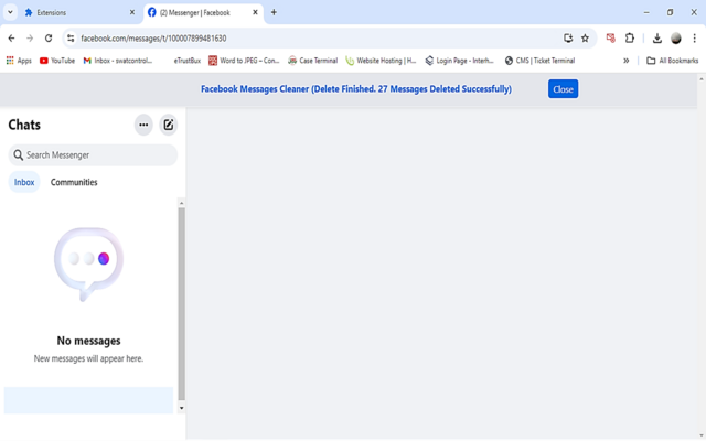 Delete Facebook Messages chrome谷歌浏览器插件_扩展第3张截图