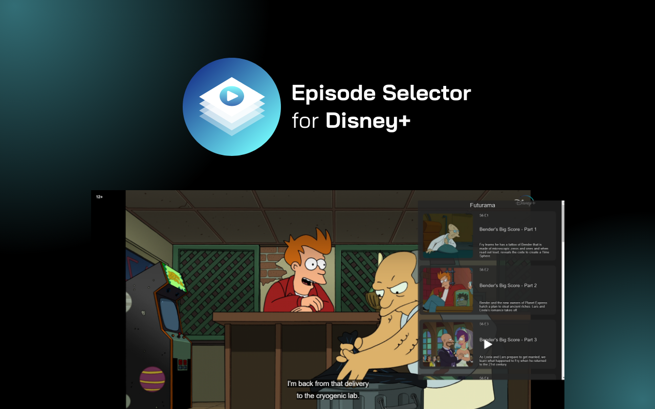 Disney+ Episode Selector: episode list. chrome谷歌浏览器插件_扩展第1张截图