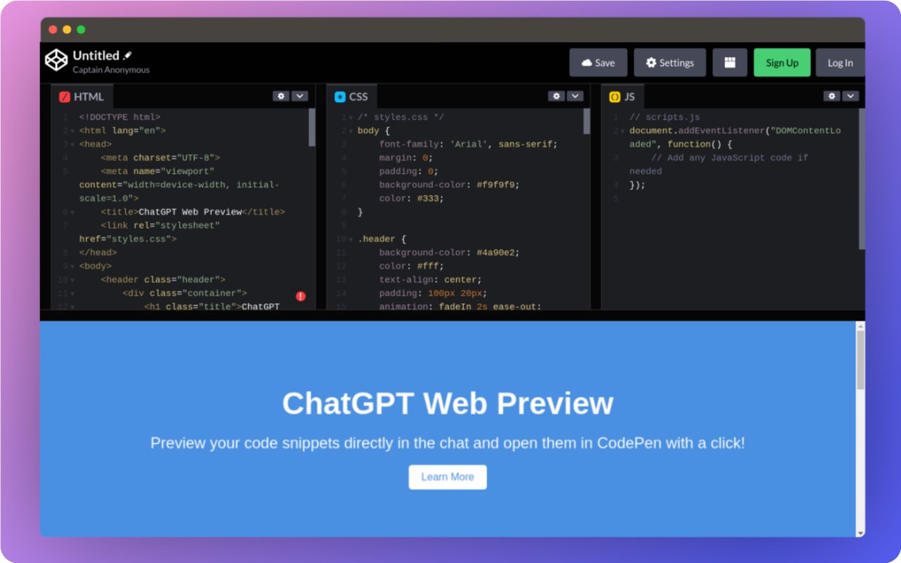 ChatGPT Web Preview chrome谷歌浏览器插件_扩展第1张截图